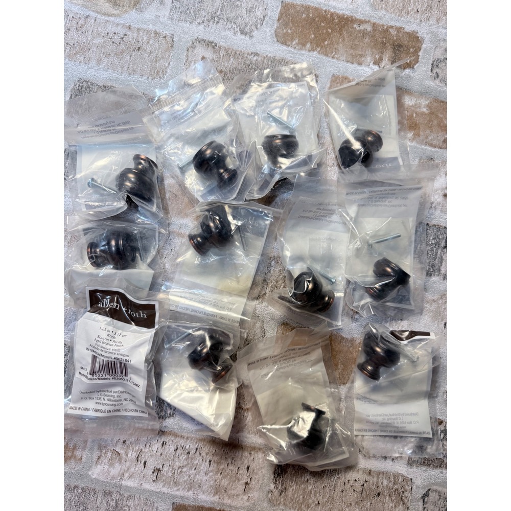 11 Pack Allen + Roth Aged Bronze Cabinet Knobs 1.25 inch Round‎